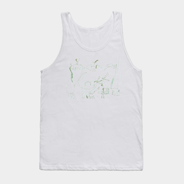 Dinosaur Party! Tank Top by ElizAlahverdianDesigns